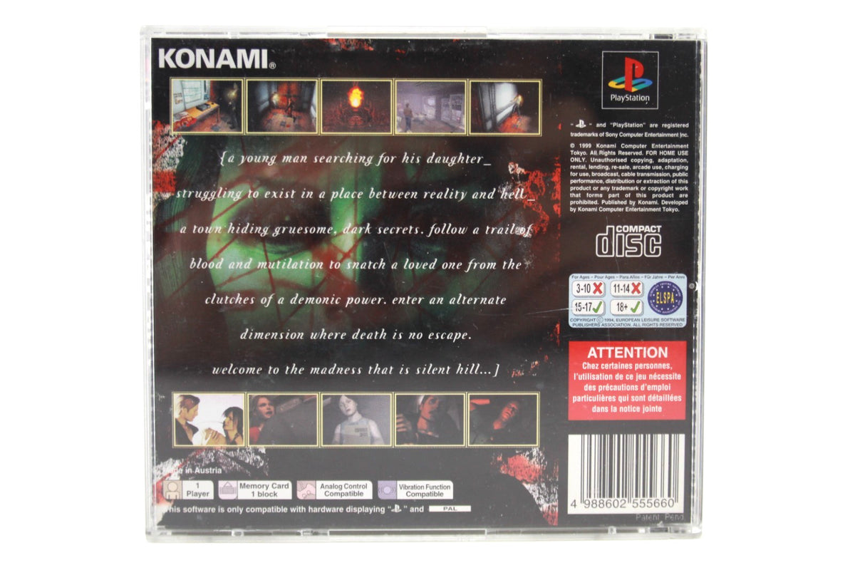 **MINT DISC** Silent Hill (PS1) [PAL] - WITH WARRANTY [Black Label]