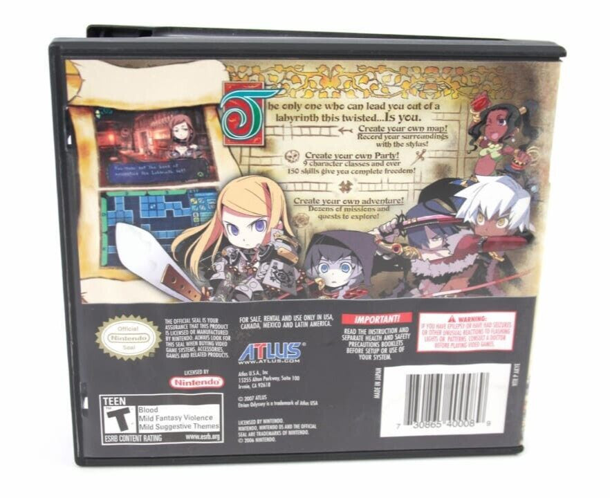 Etrian Odyssey - Nintendo DS [NTSC-U] **CASE/MANUAL ONLY**