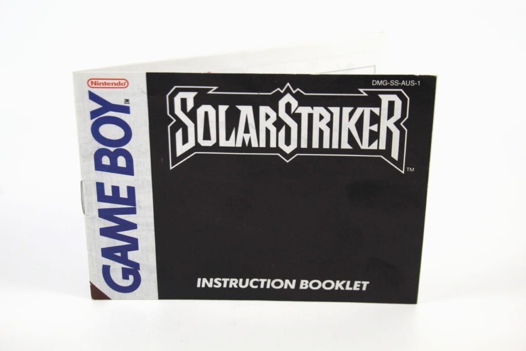 Solar Striker - Nintendo Game Boy (GB) **MANUAL ONLY**