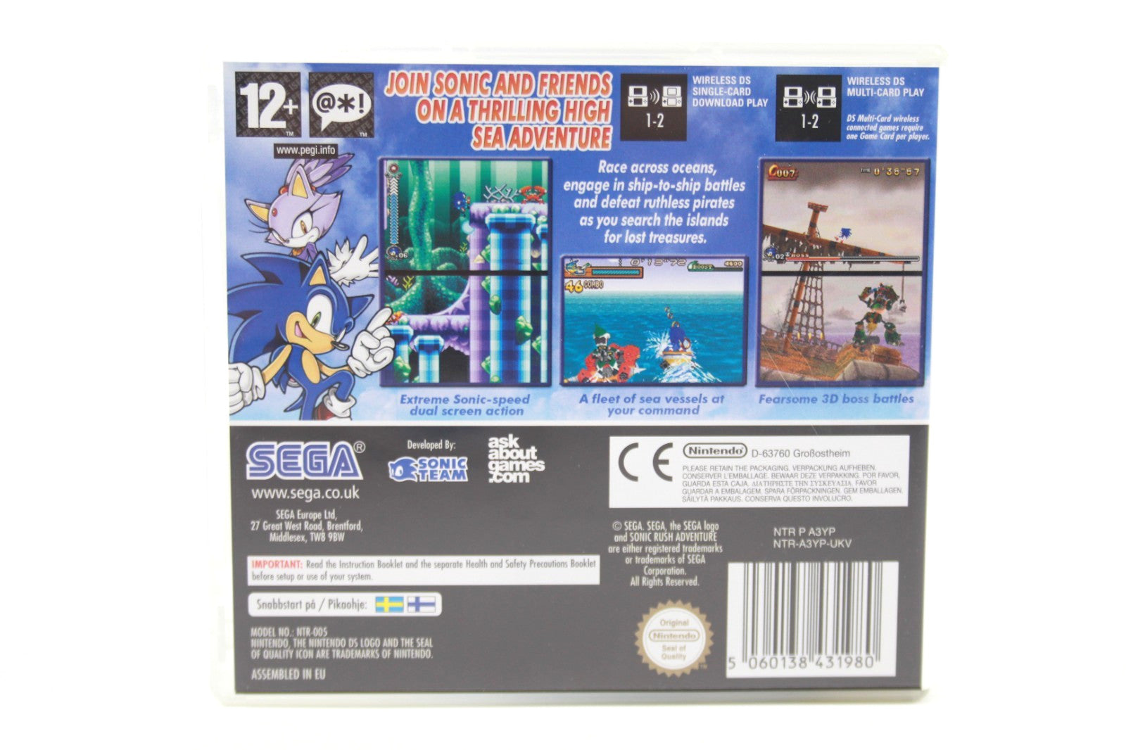 Sonic Rush Adventure Nintendo DS [PAL] - WITH WARRANTY