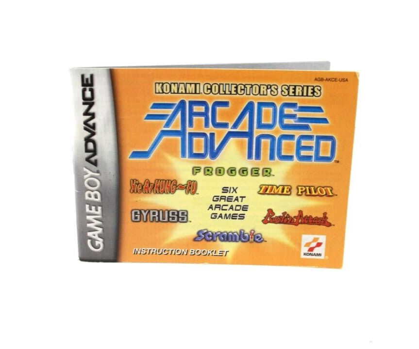 Konami Collector's Series: Arcade Advanced  - Game Boy (GBA) **Manual Only**