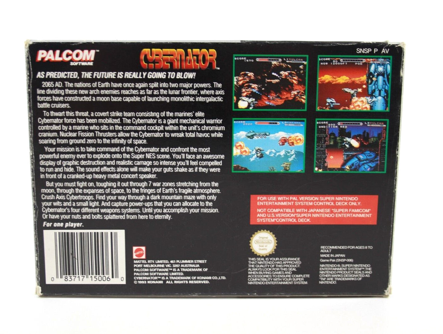Cybernator - Super Nintendo (SNES) [PAL] - WITH WARRANTY