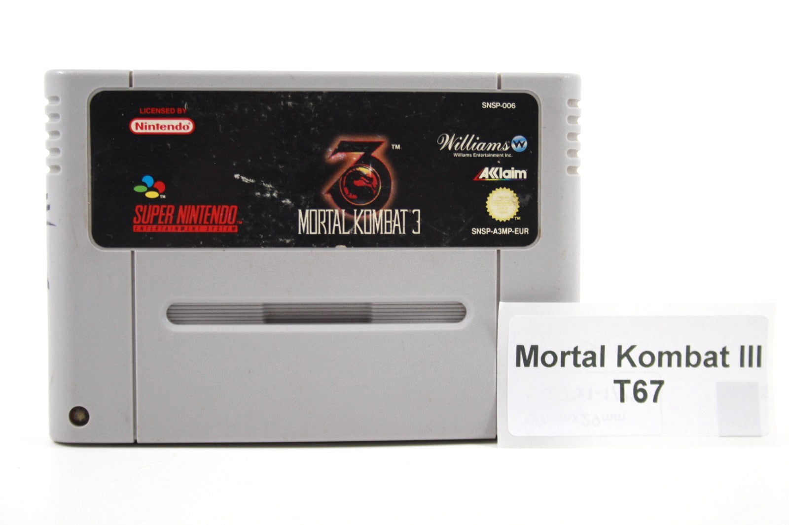 Mortal Kombat 3 [CART ONLY] - Super Nintendo (SNES) [PAL] - WITH WARRANTY