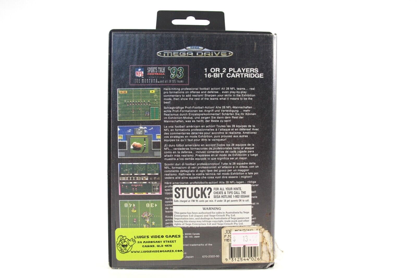 Sports Talk Football 93 Starring Joe Montana- SEGA Mega Drive [PAL] WARRANTY