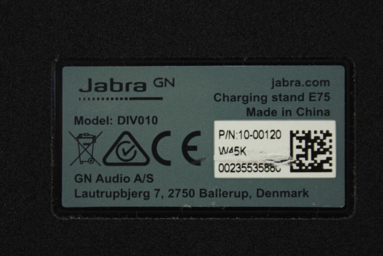 Jabra Charging Stand/Dock/Base for Evolve75 Evolve 75 (MicroUSB) DIV010 10-00120
