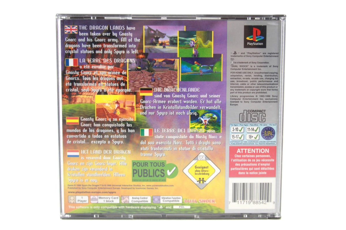 Spyro the Dragon [PLATINUM] - PlayStation (PS1) [PAL] - WITH WARRANTY