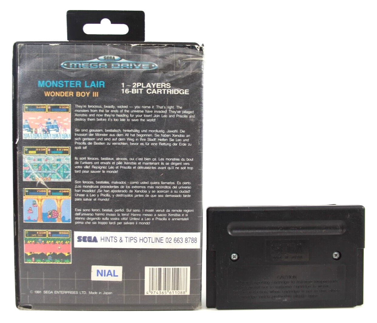 Wonder Boy III: Monster Land - SEGA Mega Drive [PAL] - WITH WARRANTY