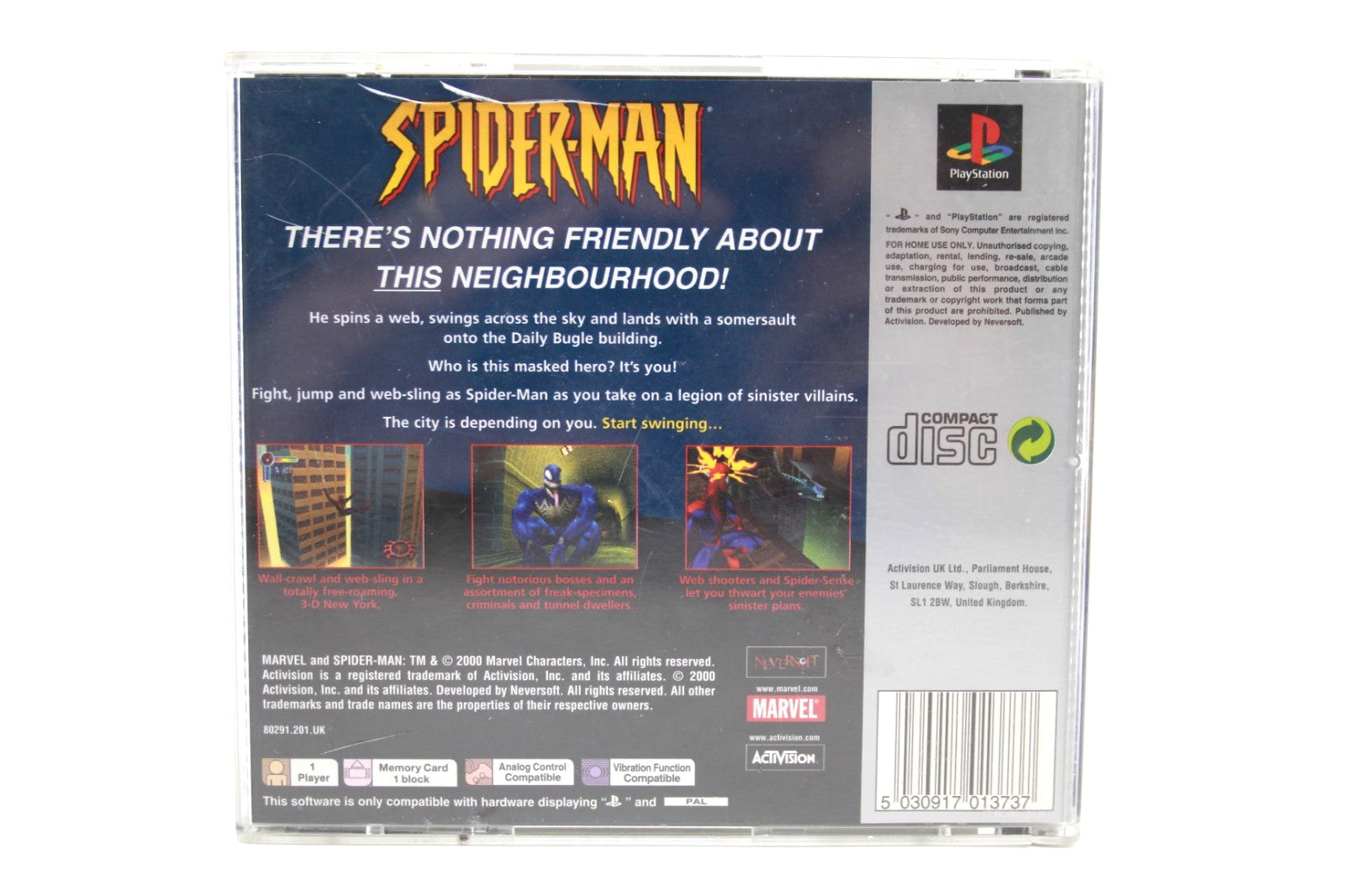 Spider-Man [Platinum] - PlayStation (PS1) [PAL] - WITH WARRANTY