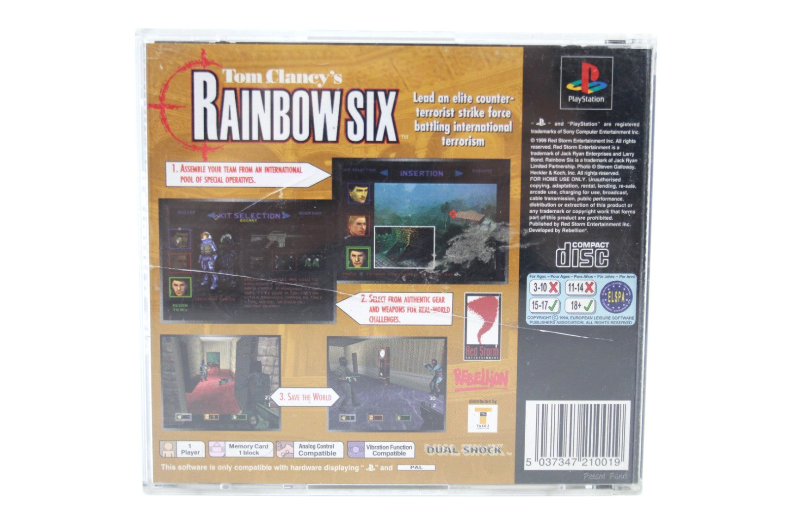 Tom Clancy’s Rainbow Six - PlayStation (PS1) [PAL] - WITH WARRANTY