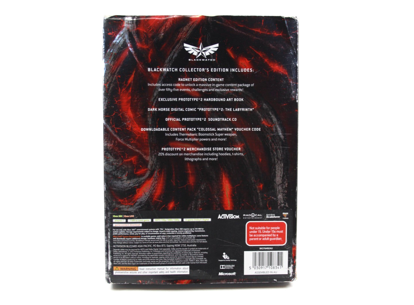 Prototype 2 Blackwatch Limited Collector's - Xbox 360 [PAL] - WITH WARRANTY