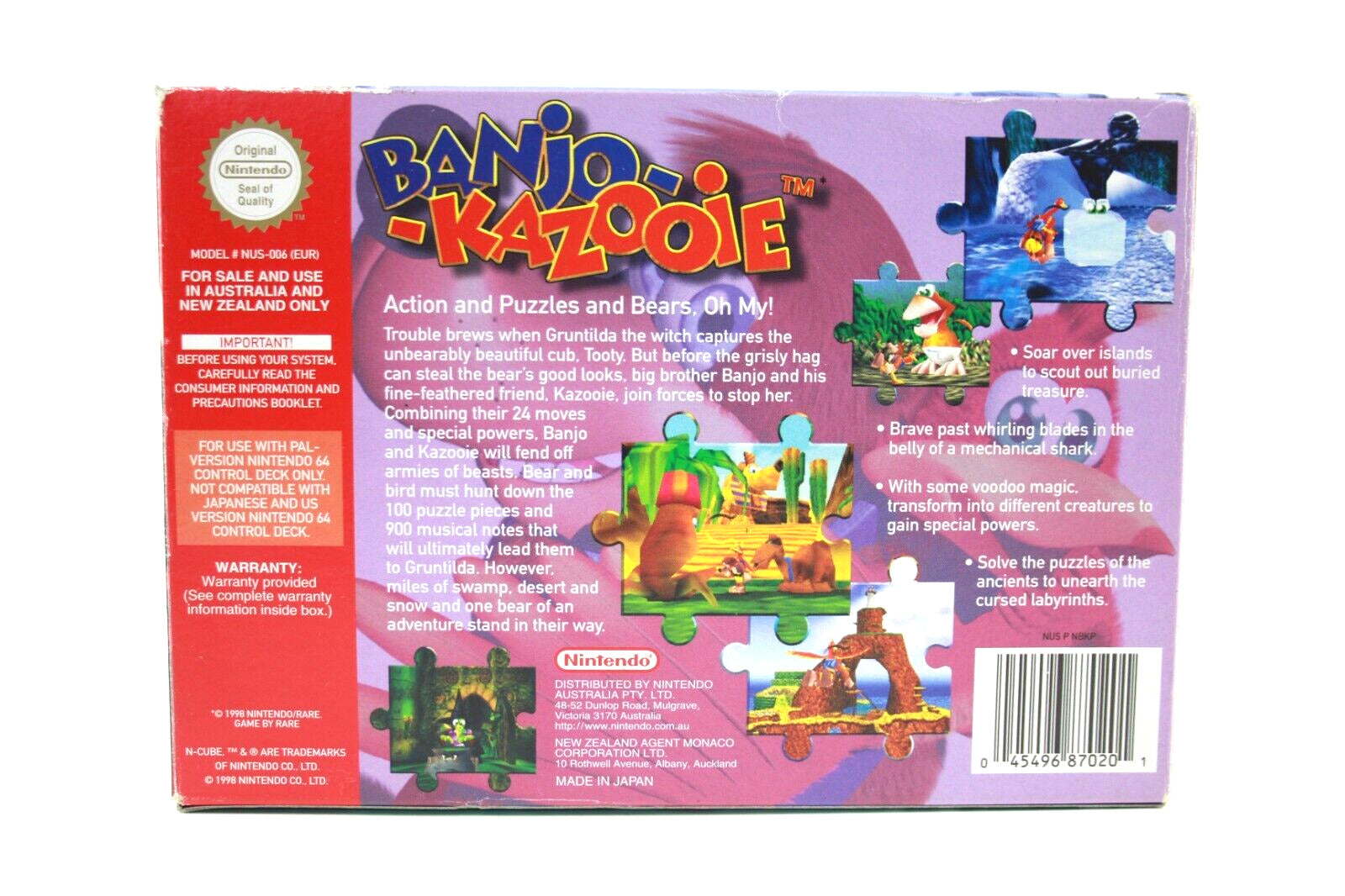Banjo Kazooie - Nintendo 64 (N64) [PAL] - WITH WARRANTY