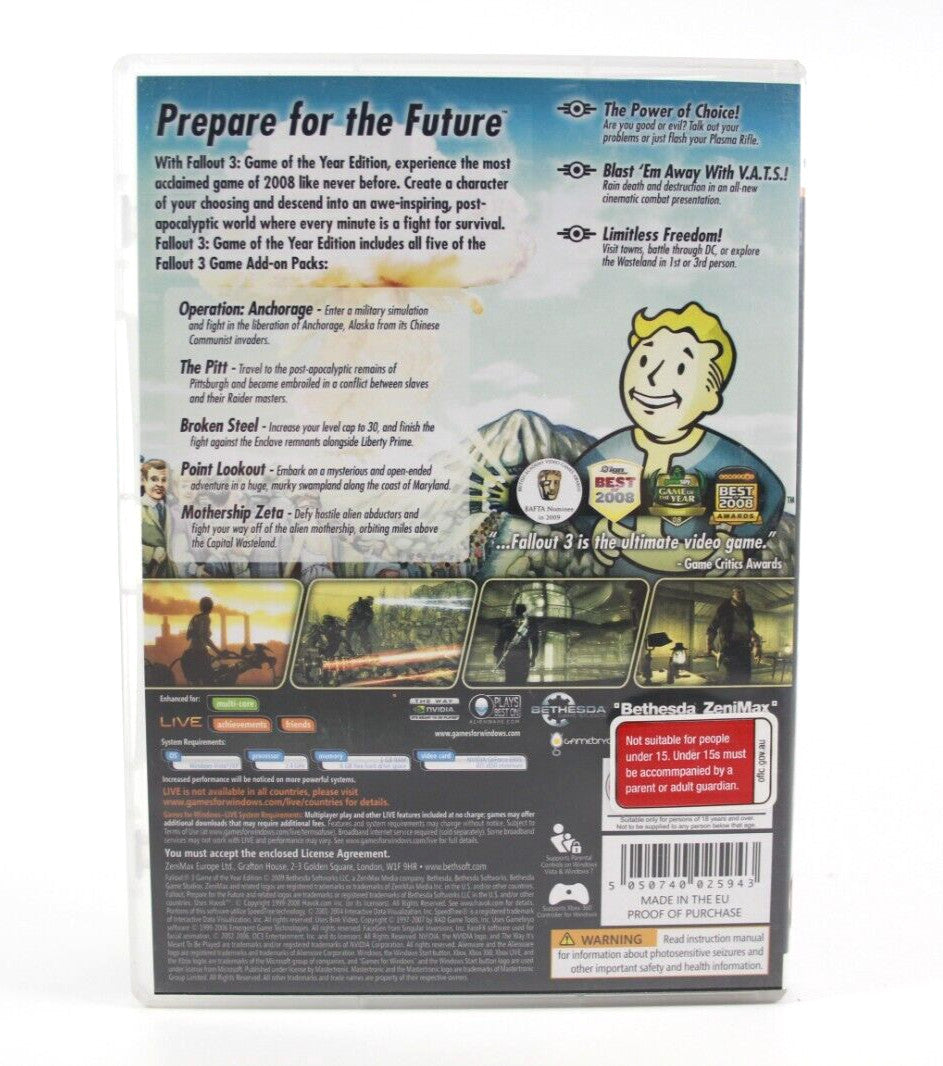 Fallout 3: Game Of Year Edition (GOTY) - PC [PAL] - WITH WARRANTY