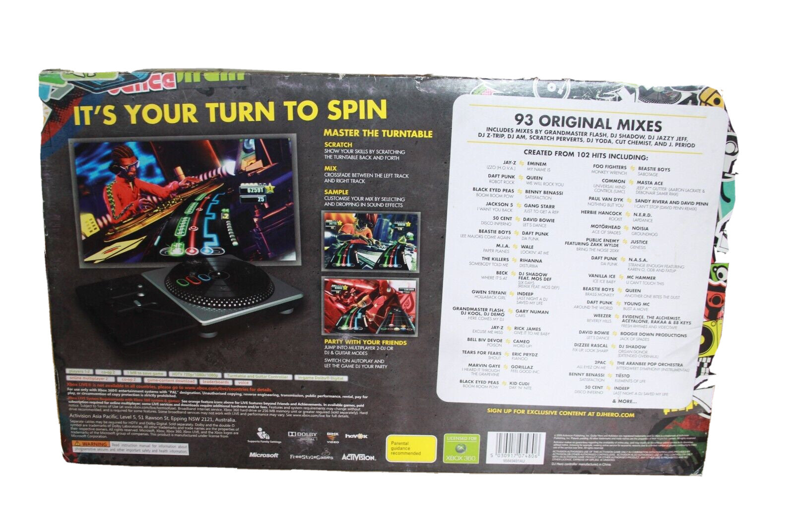 DJ Hero + Turntable - Microsoft Xbox 360 [PAL] WITH WARRANTY