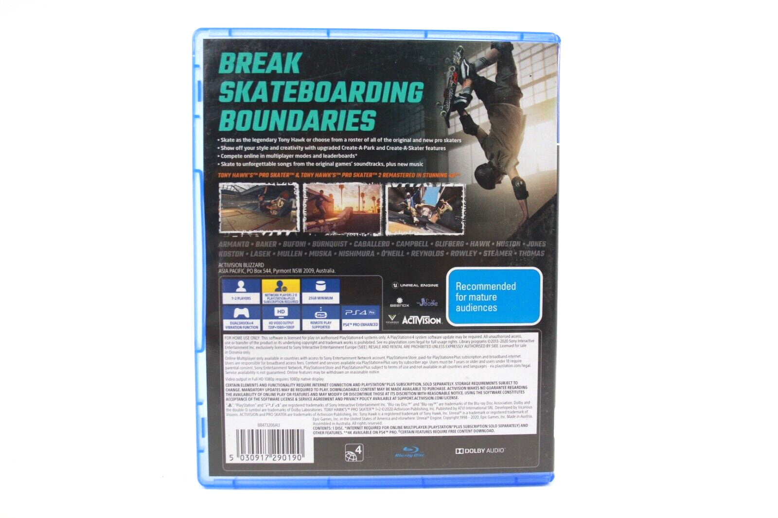 Tony Hawk's Pro Skater 1+2 - PlayStation 4 (PS4) [PAL] - WITH WARRANTY