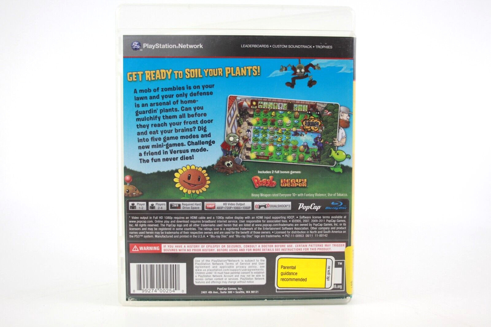 Plants vs. Zombies - PlayStation 3 (PS3) [NTSC-U] - WITH WARRANTY