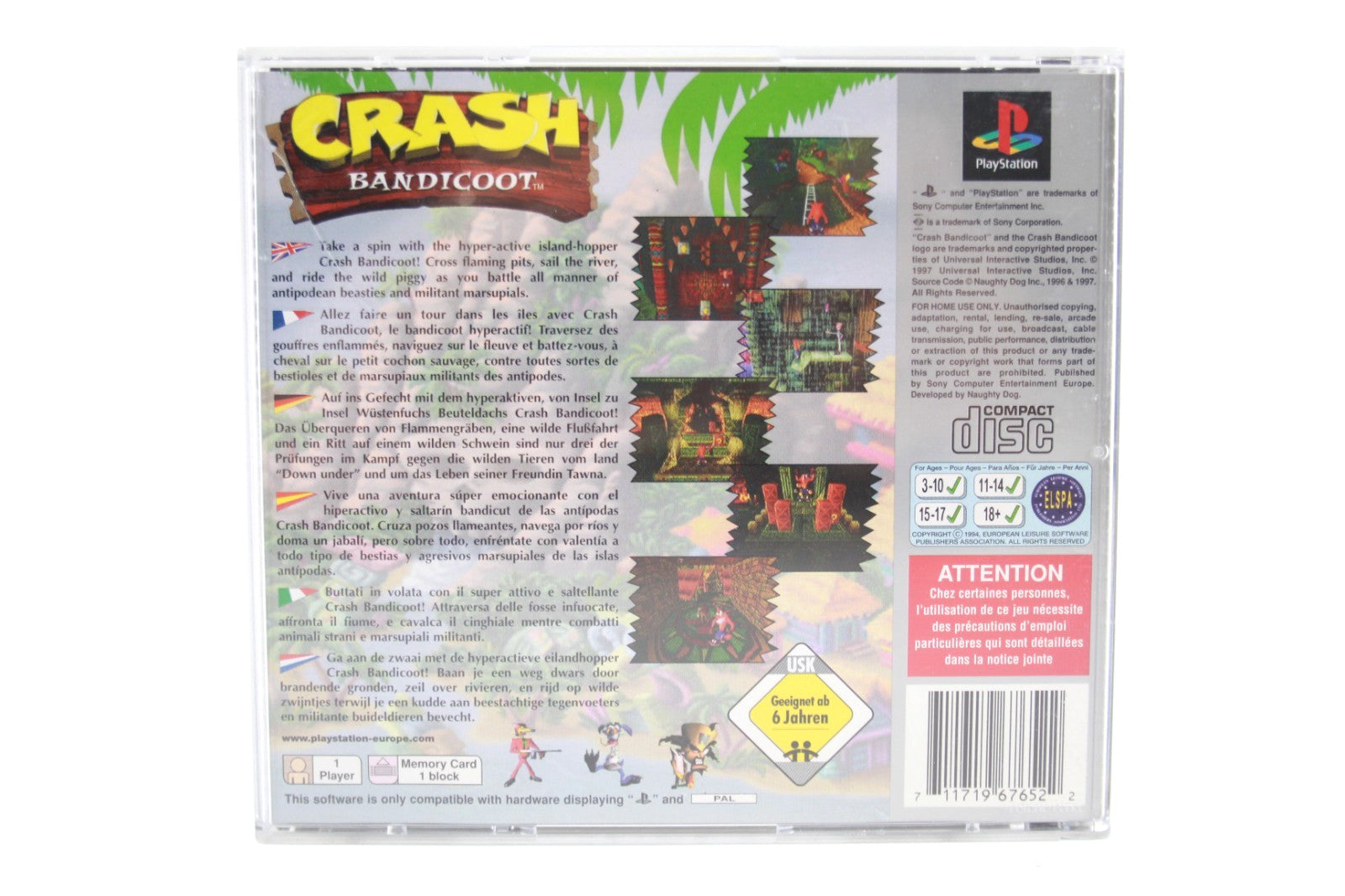 Crash Bandicoot [Platinum] - PlayStation (PS1) [PAL] - WITH WARRANTY