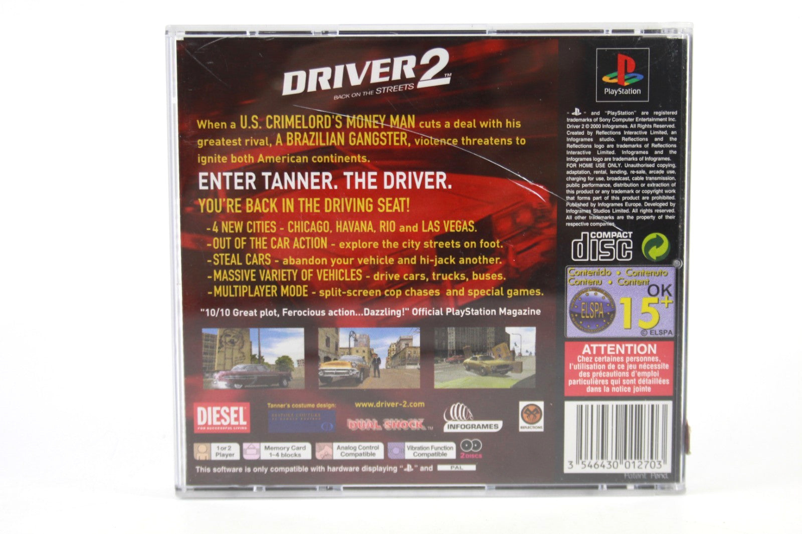 Driver 2 Back On The Streets - PlayStation (PS1) [PAL] - WITH WARRANTY