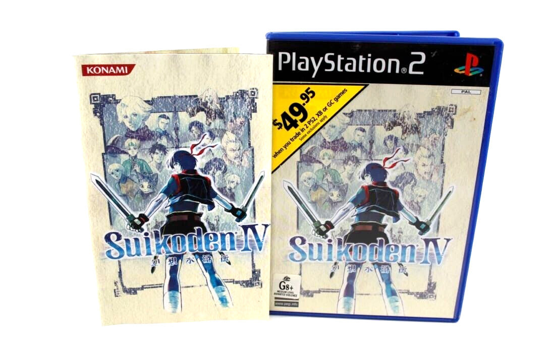 Suikoden IV 4 - Sony PlayStation 2 (PS2) [PAL] **CASE/MANUAL ONLY**