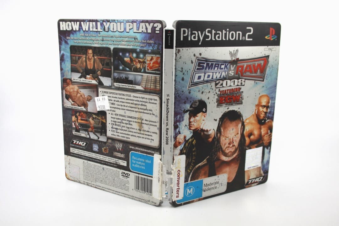 WWE SmackDown! Vs Raw 2008 *Steel Book Only* - Sony PlayStation 2 (PS2) [PAL]