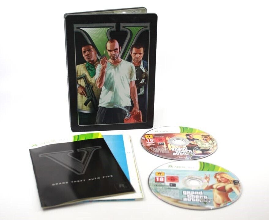 Grand Theft Auto V GTA 5 -  Steelbook Edition Xbox 360