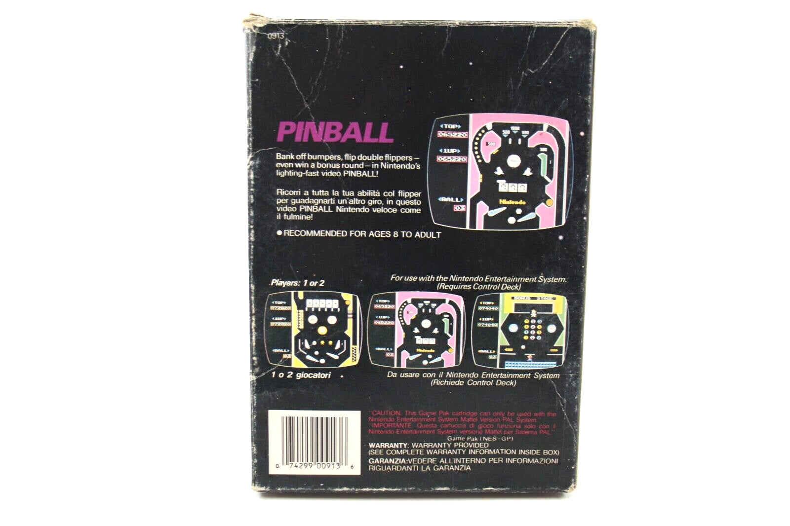 Pinball - Nintendo Entertainment System (NES) [PAL] - WITH WARRANTY