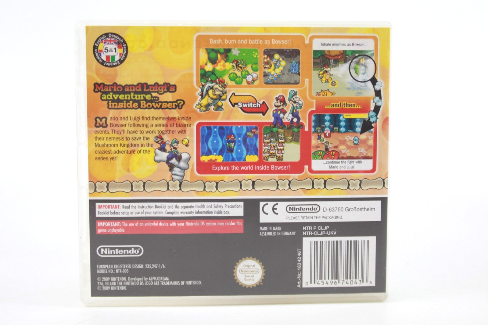 Mario and Luigi Bowser's Inside Story - Nintendo DS [PAL] - WITH WARRANTY