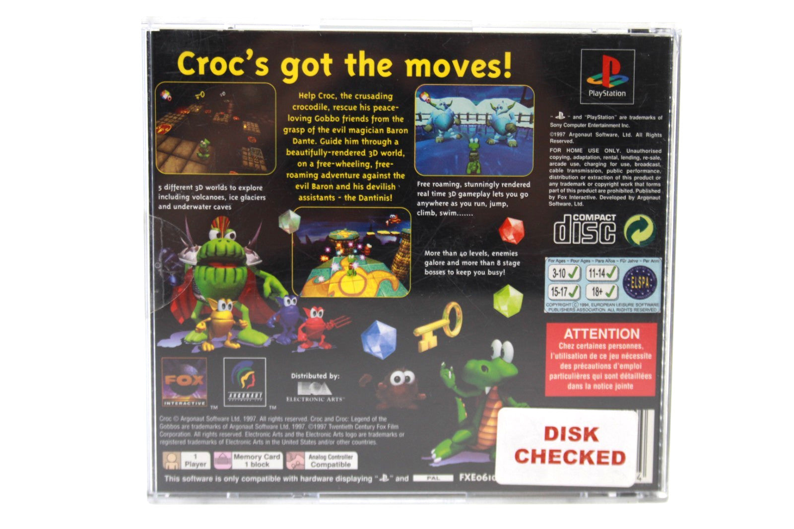 Croc: Legend of the Gobbos - PlayStation (PS1) [PAL] - WITH WARRANTY