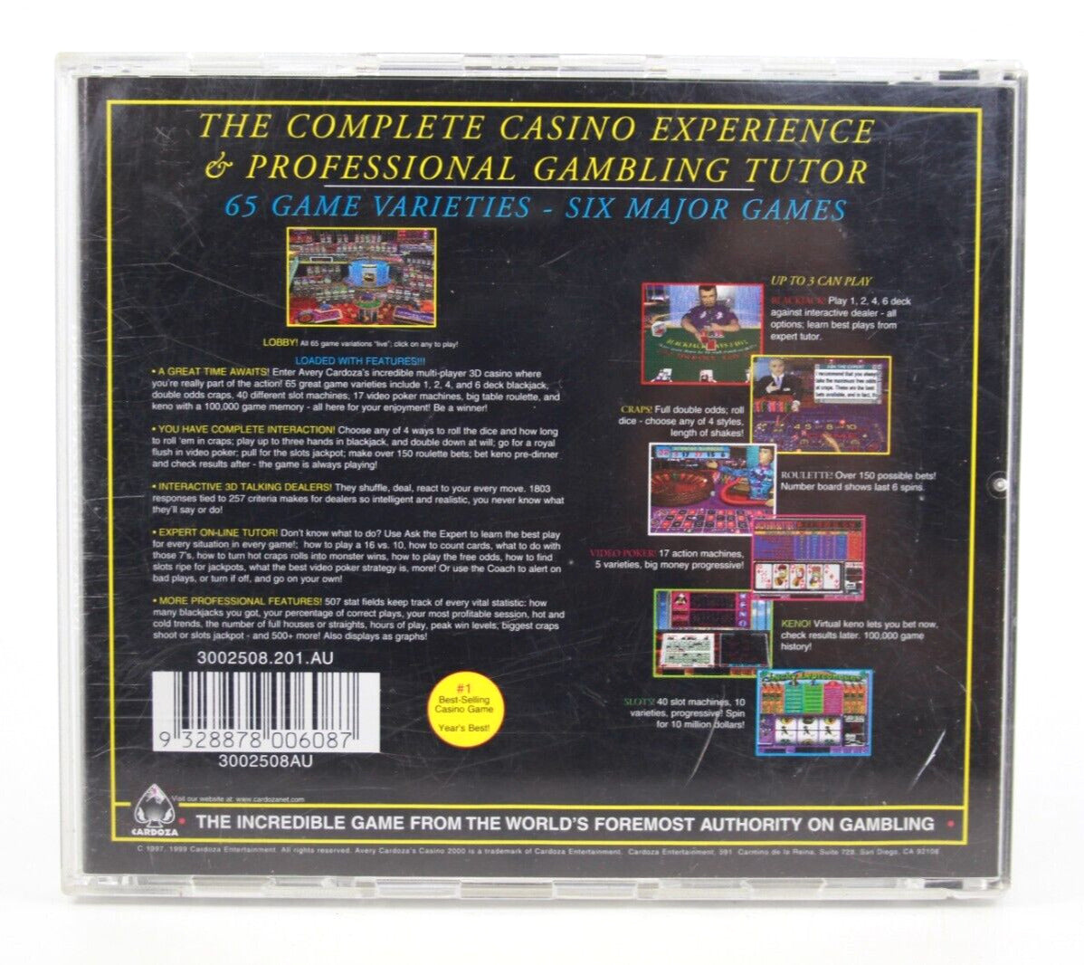 Avery Cardoza's Casino 2000 - PC CD-ROM - WITH WARRANTY