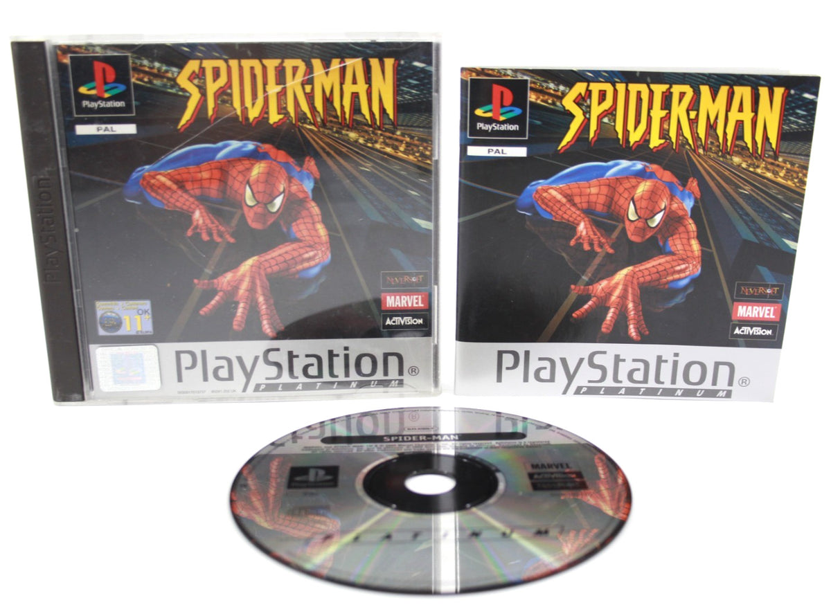 **MINT DISC** Spider-Man (PS1) [PAL] - WITH WARRANTY - SpiderMan [Platinum]