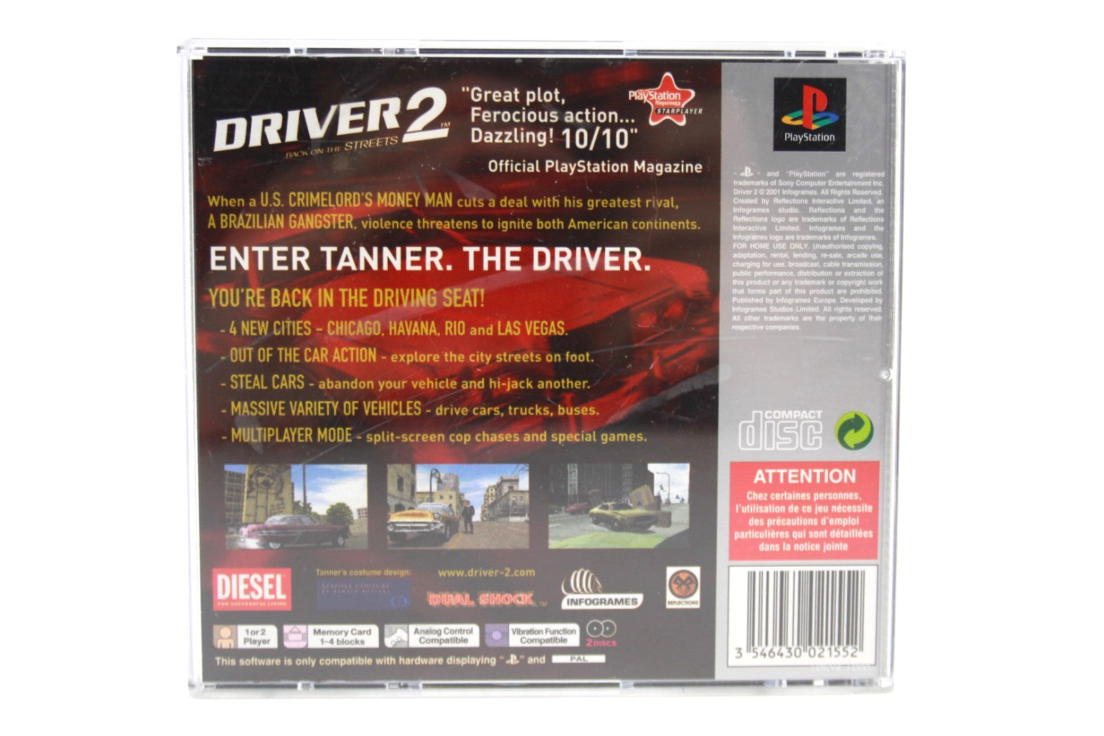 Driver 2 Back On The Streets [Platinum] PlayStation (PS1) [PAL] - WITH WARRANTY