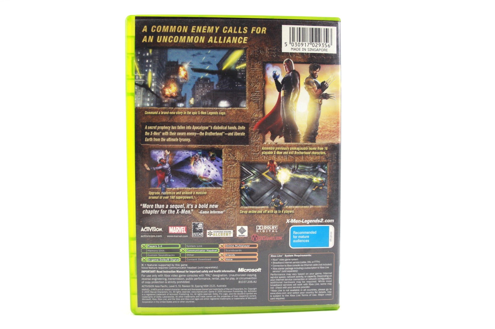 X-Men Legends II Rise of Apocalypse - Xbox [PAL] - WITH WARRANTY