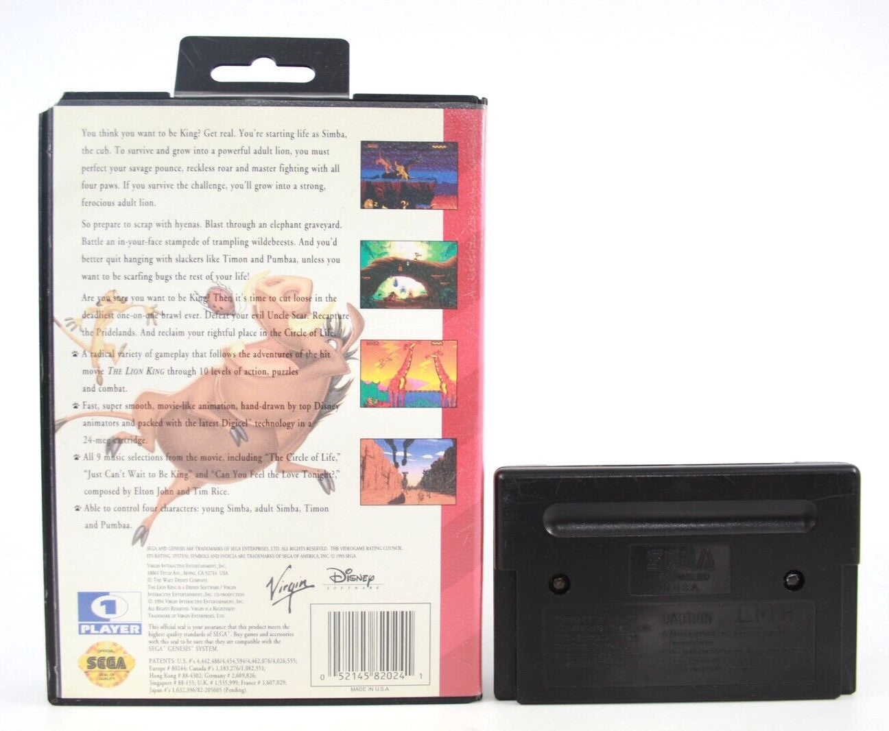 Disney's The Lion King - SEGA Genesis [NTSC-U] - WITH WARRANTY