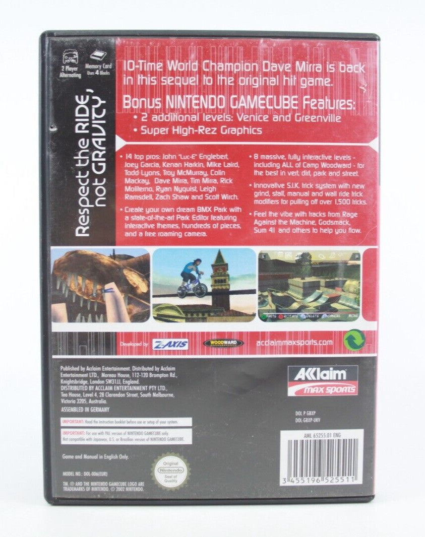 Dave Mirra Freestyle BMX 2 - Nintendo GameCube [PAL] - WITH WARRANTY