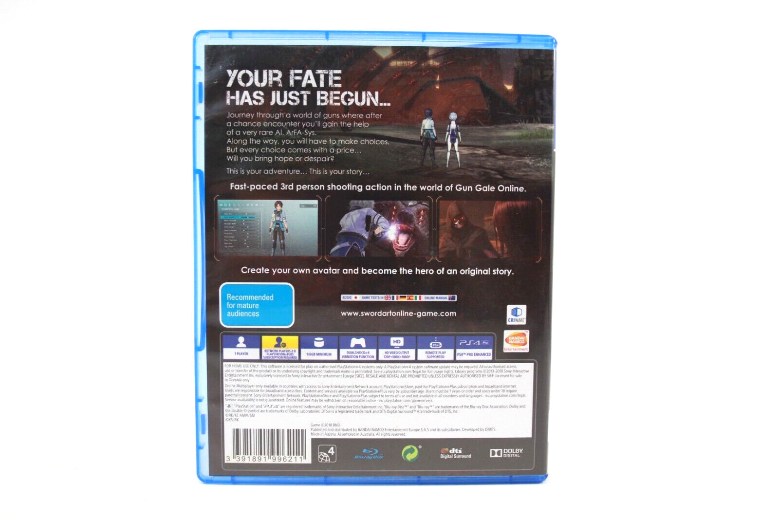 Sword Art Online: Fatal Bullet - PlayStation 4 (PS4) [PAL] - WITH WARRANTY