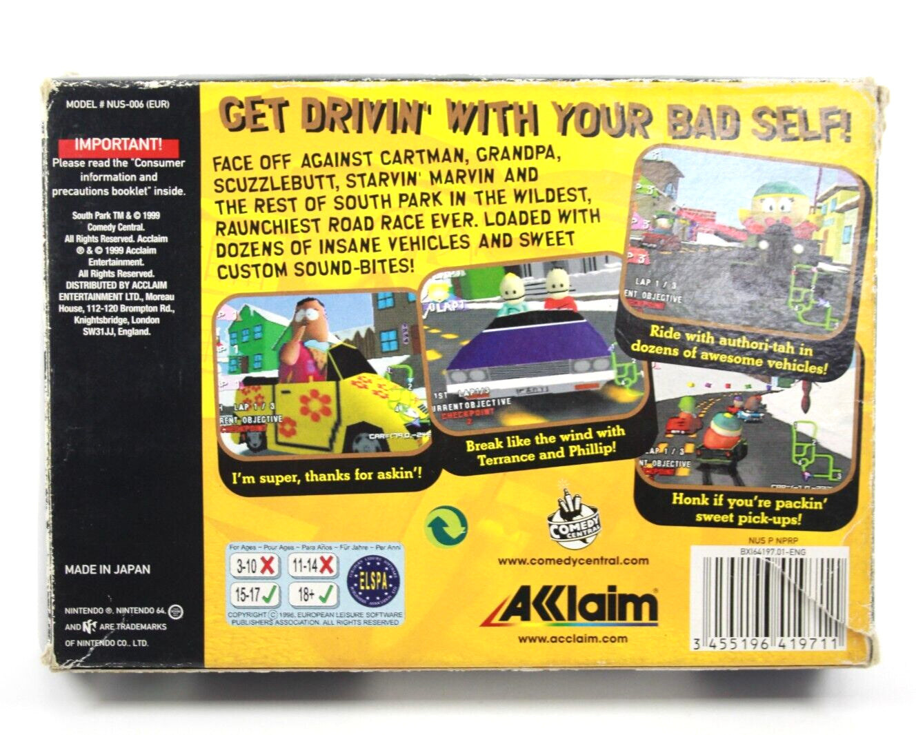 South Park Rally [BOX ONLY] - Nintendo 64 (N64) [PAL]