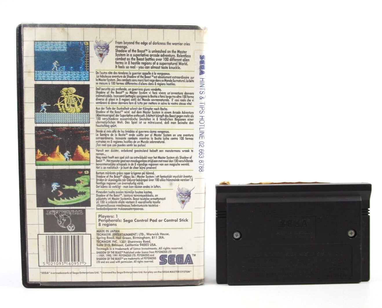 Shadow of the Beast - SEGA Master System [PAL] - WITH WARRANTY
