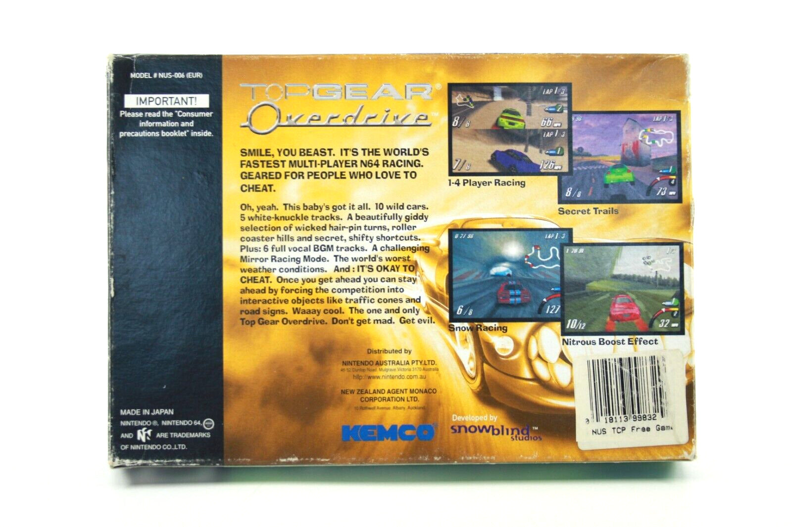 Top Gear: Overdrive - Nintendo 64 (N64) [PAL] - WITH WARRANTY