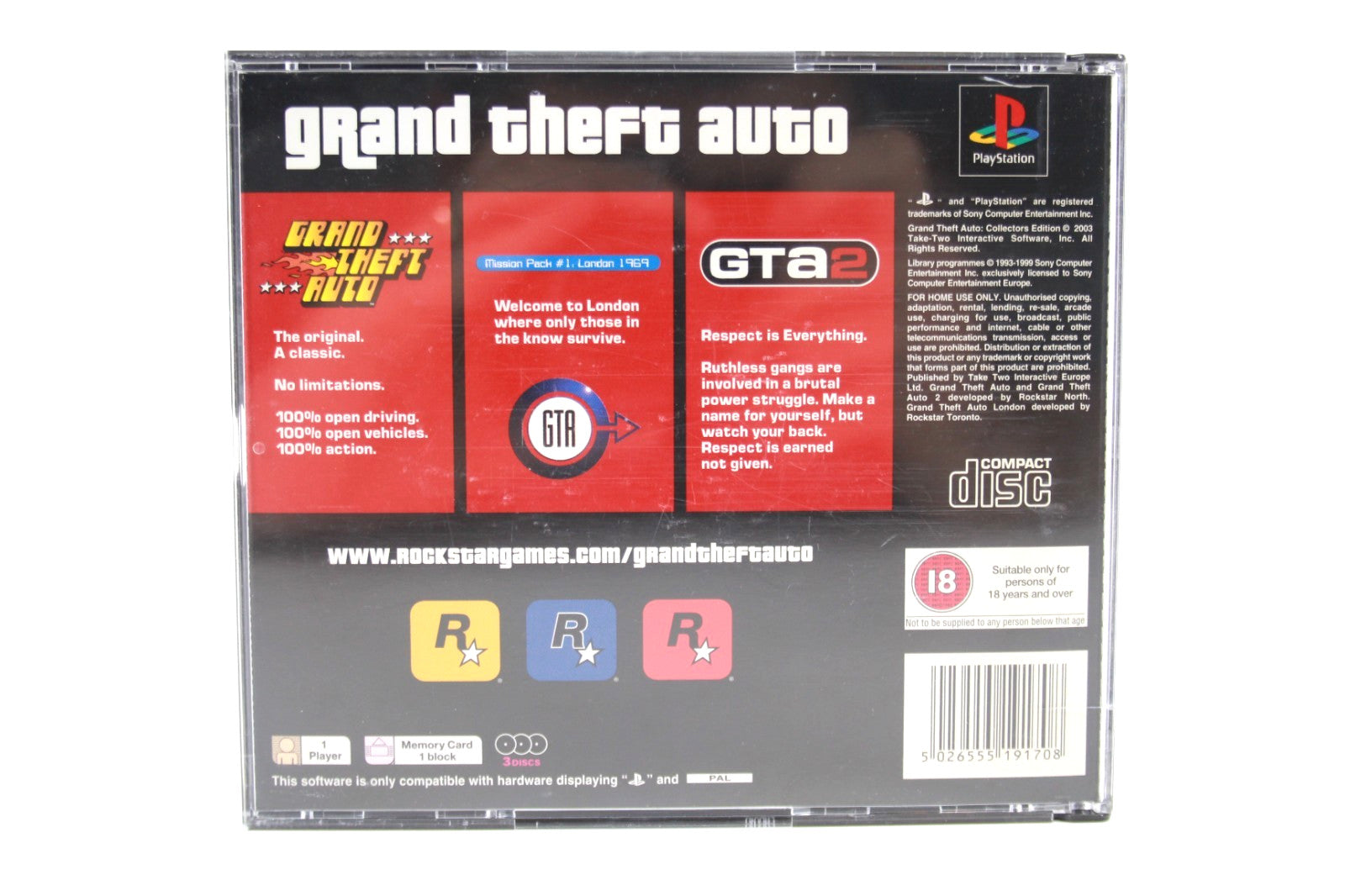 Grand Theft Auto Collectors Edition - PlayStation (PS1) [PAL] *MISSING GTA1*