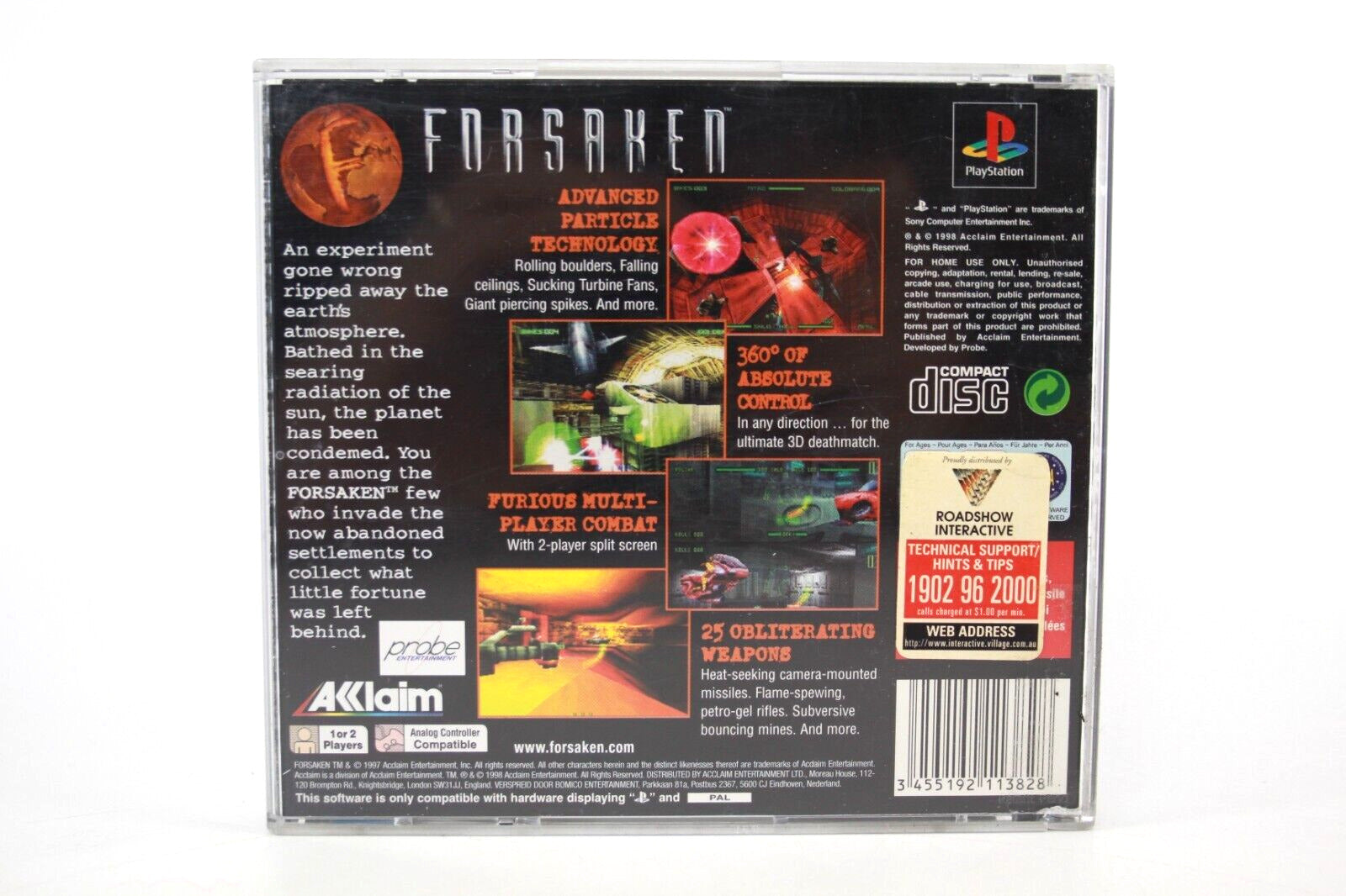 Forsaken - PlayStation 1 (PS1) [PAL] - WITH WARRANTY