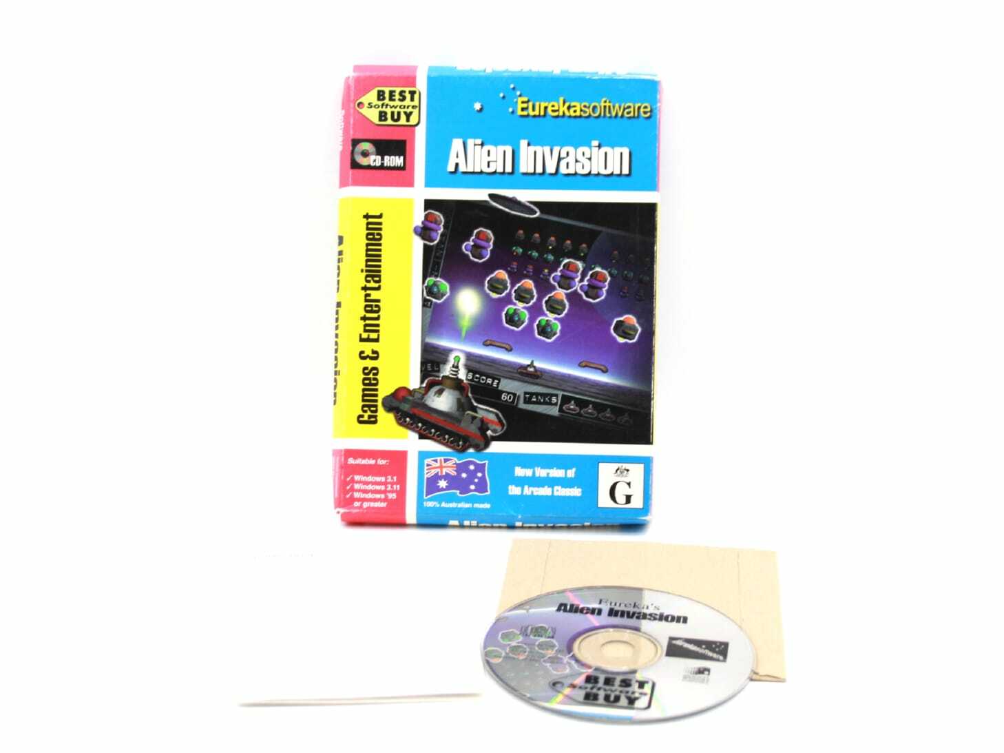 Alien Invasion (EurekaSoftware) game for MS-DOS and Windows 95