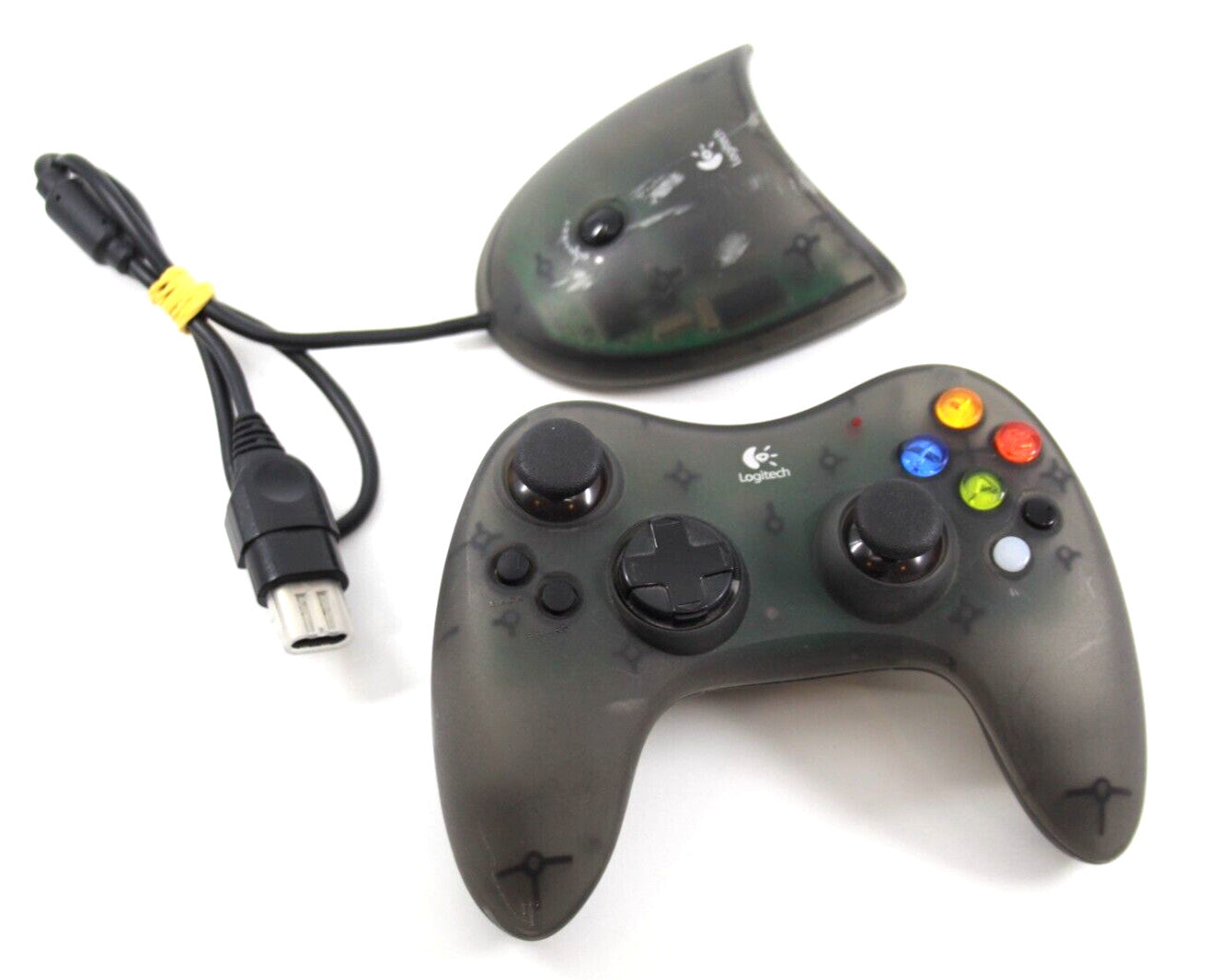 Logitech Cordless Attack Controller [Translucent Grey] + Receiver Xbox Original