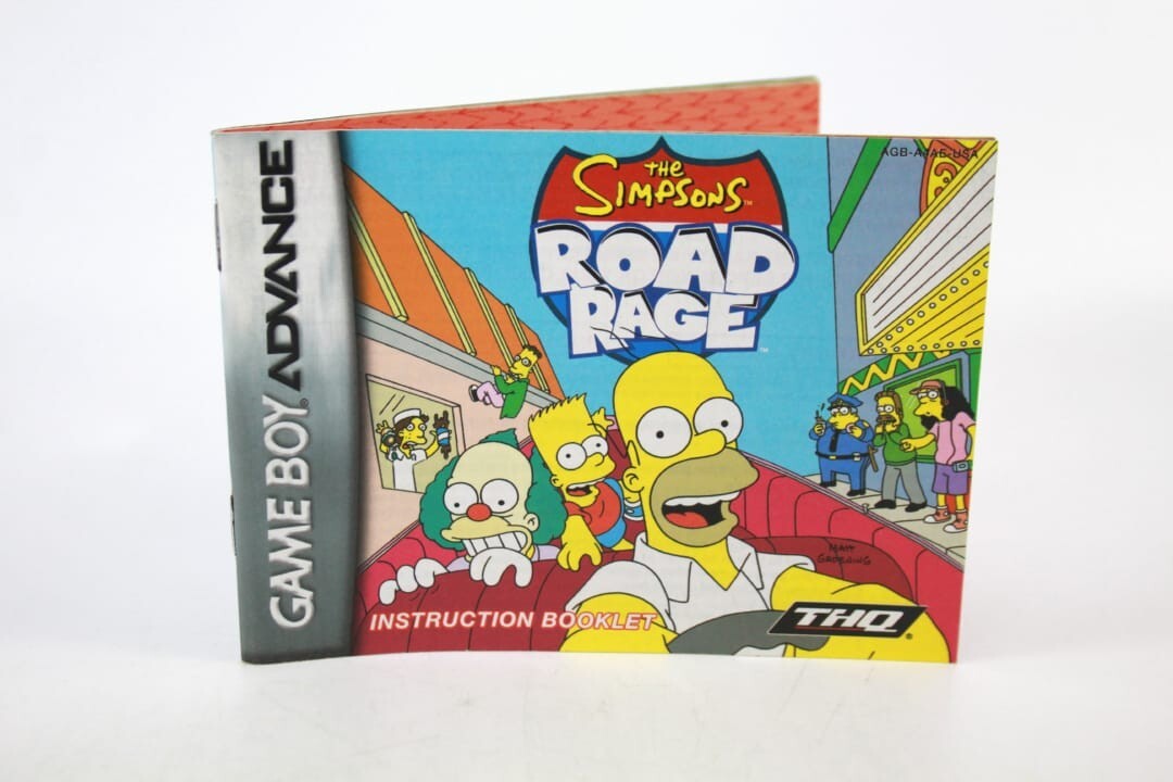 The Simpsons Road Rage - Nintendo Game Boy Advance (GBA) **MANUAL ONLY**