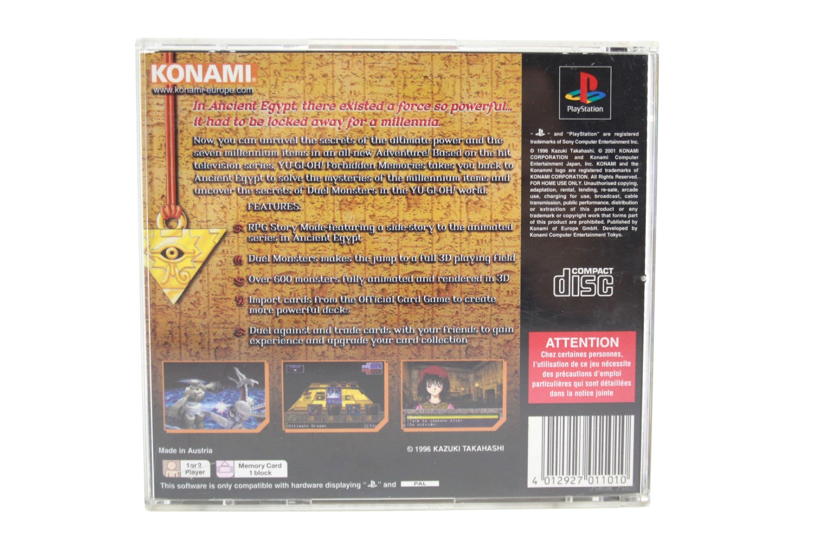 Yu-Gi-Oh! Forbidden Memories - PlayStation (PS1) [PAL] - WITH WARRANTY