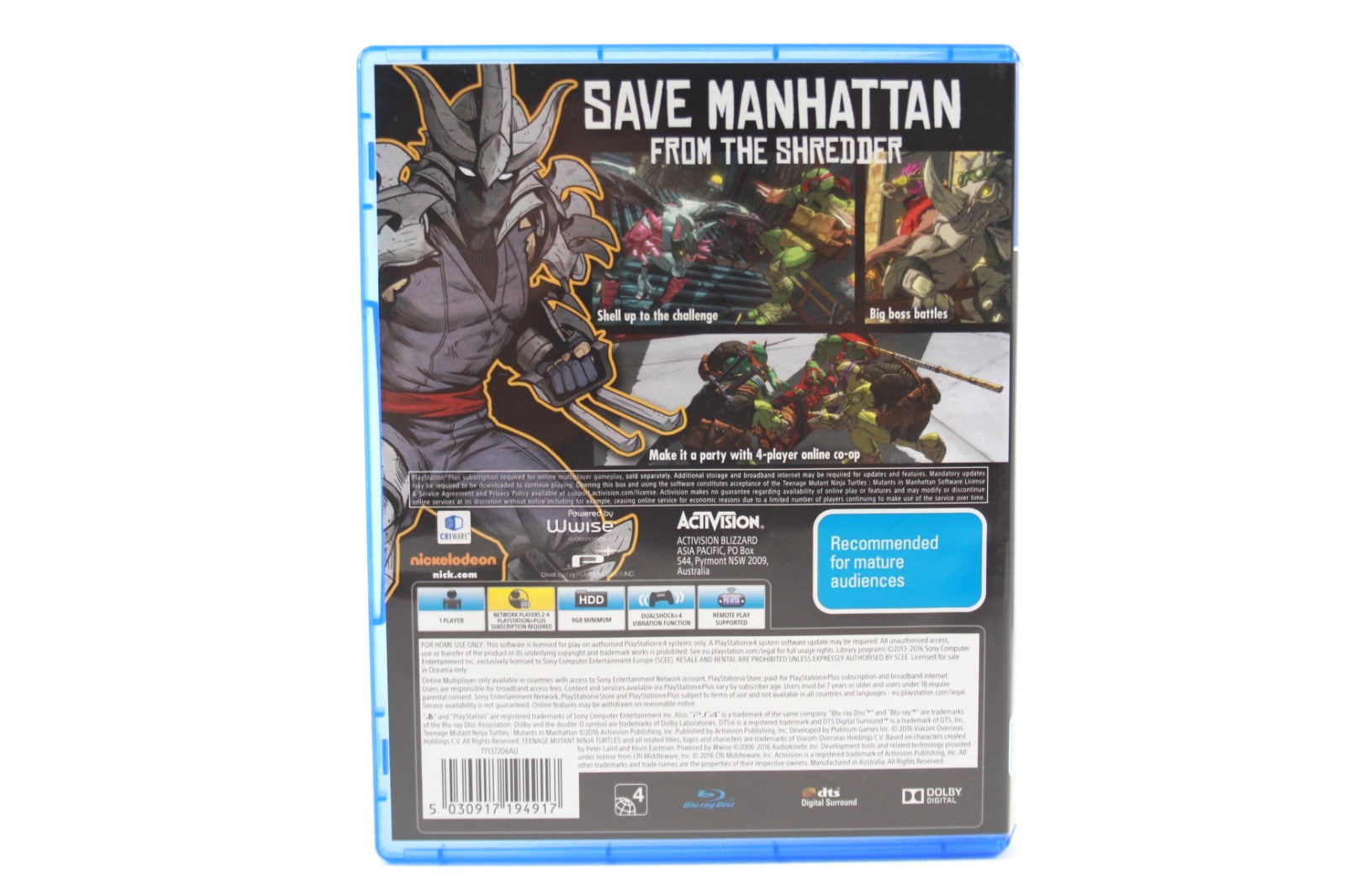 Teenage Mutant Ninja Turtles: Mutants In Manhattan - PlayStation 4 (PS4) [PAL]