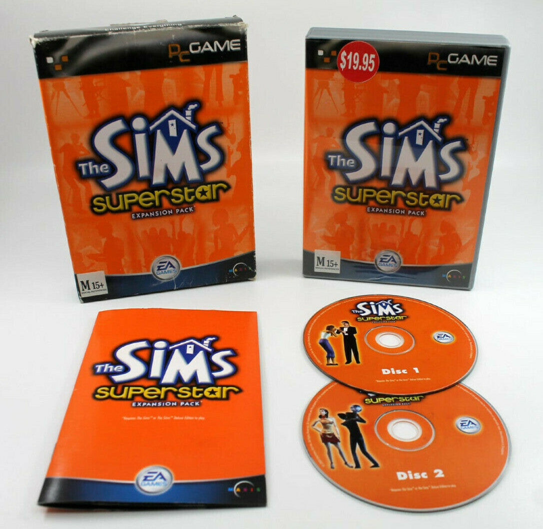 The Sims: Superstar Expansion game for PC/Windows - Small Box - Boxed