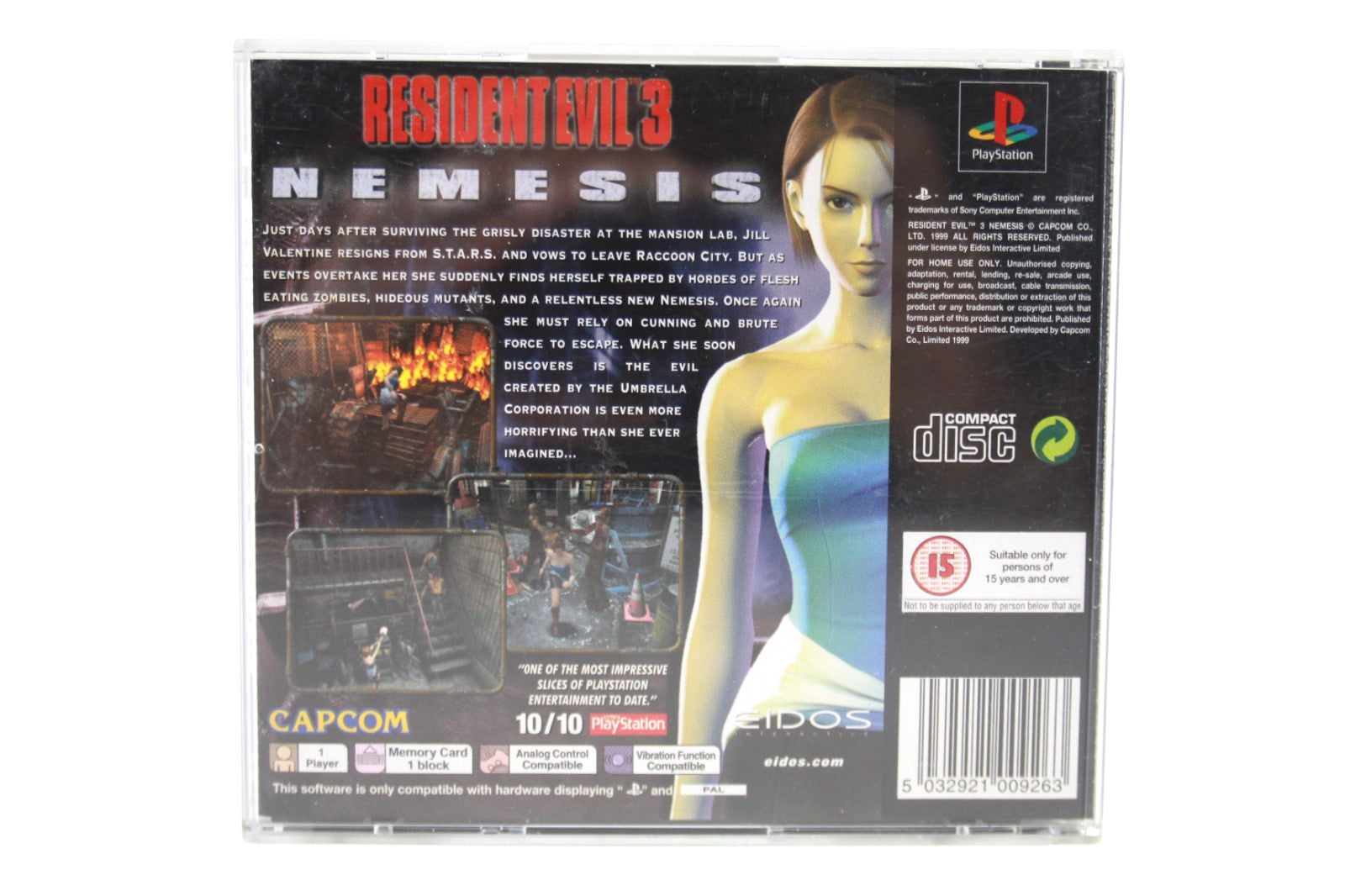 Resident Evil 3: Nemesis - PlayStation (PS1) [PAL] - WITH WARRANTY