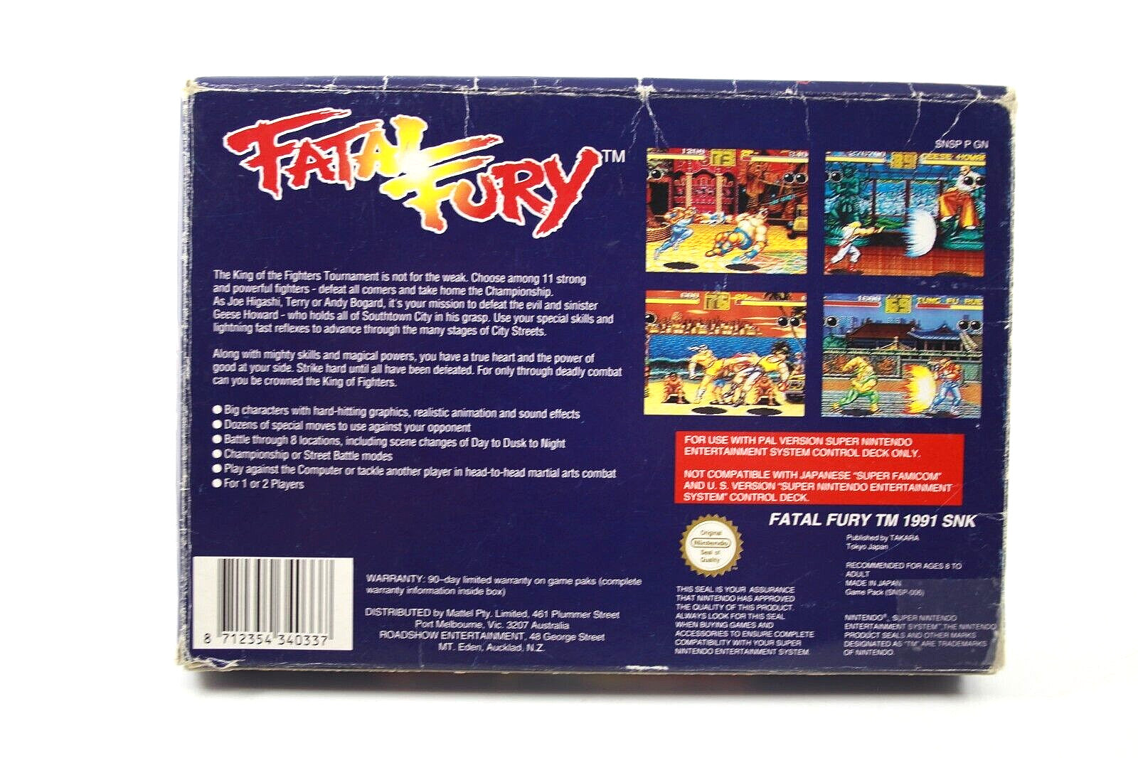 Fatal Fury - Super Nintendo (SNES) [PAL] - WITH WARRANTY