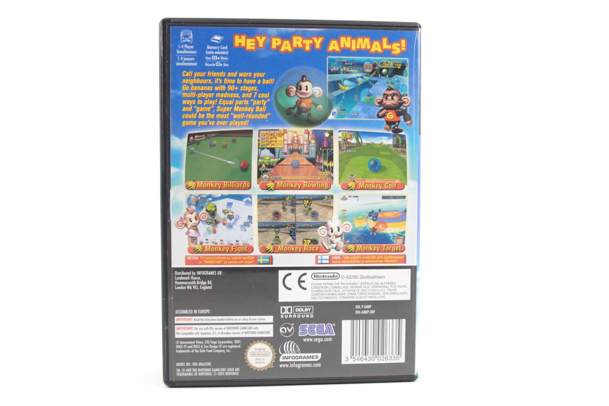 **MINT DISC** Super Monkey Ball (GameCube) [PAL] - WITH WARRANTY