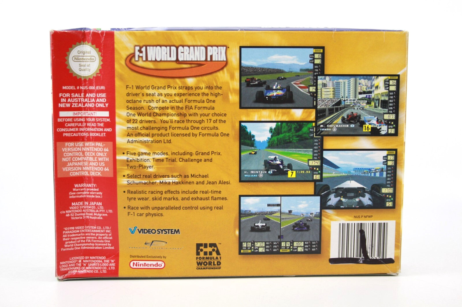 F-1 World Grand Prix - Nintendo 64 (N64) [PAL] - WITH WARRANTY