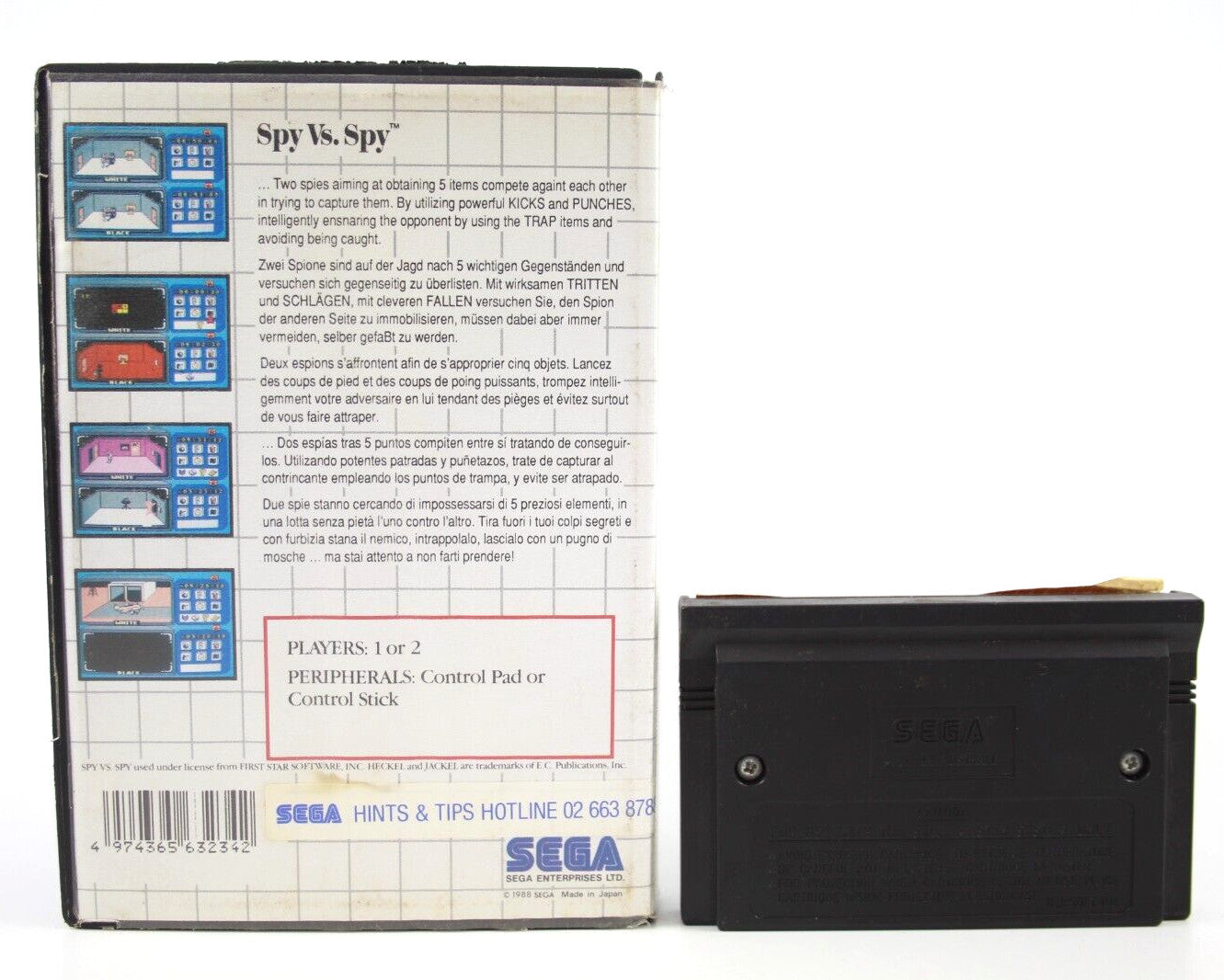 Spy vs. Spy - SEGA Master System [PAL] - WITH WARRANTY